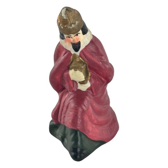 Vintage Hand-Painted Bisque Mini Nativity Figurines Christmas Decor - Picture 8 of 13